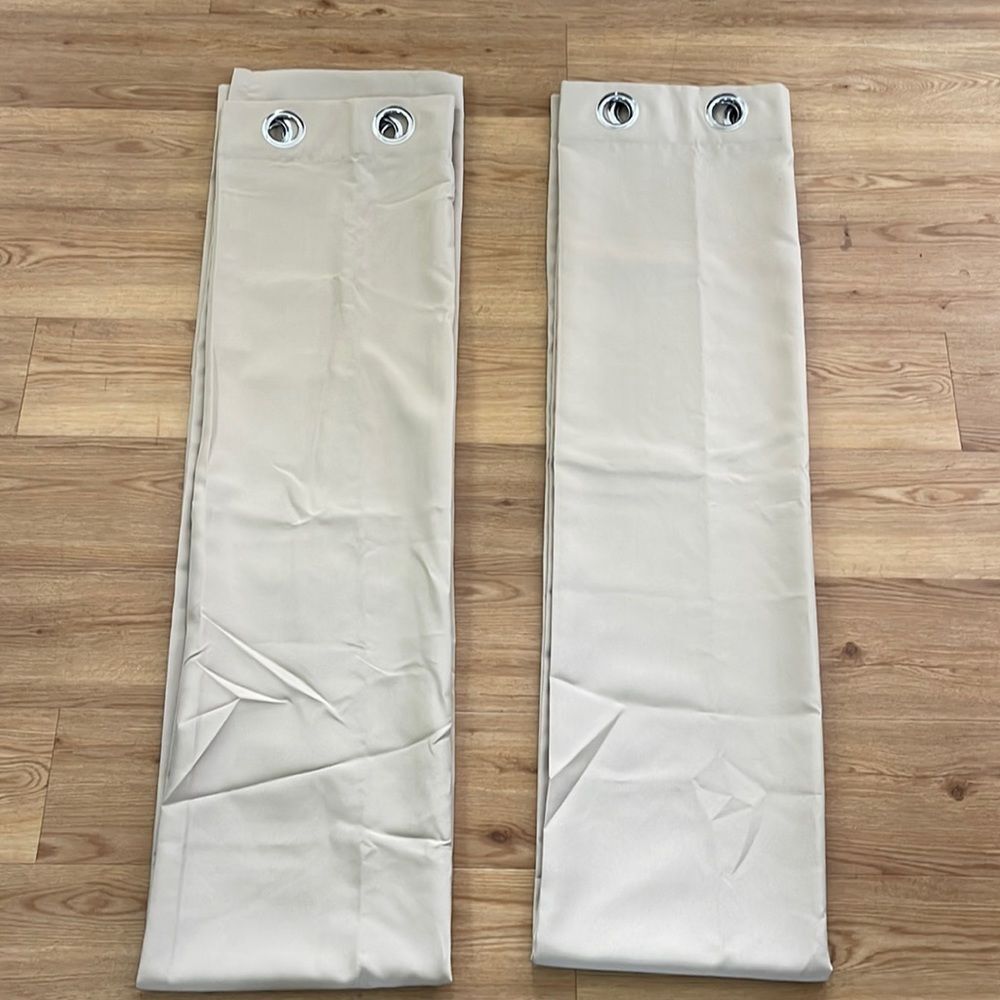 Tan 2 Panel Curtains